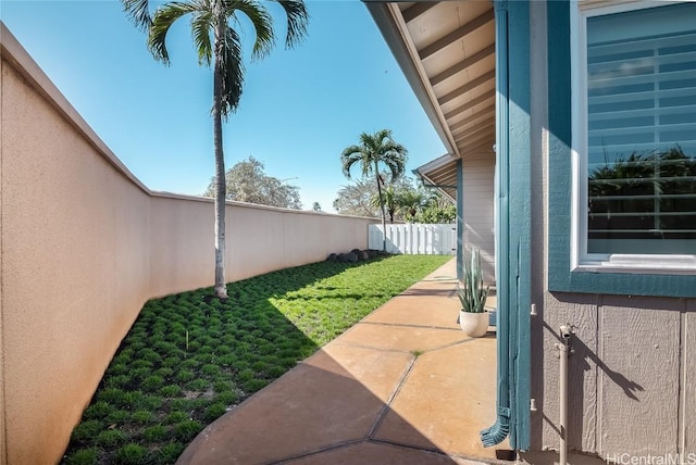 view of yard featuring a patio