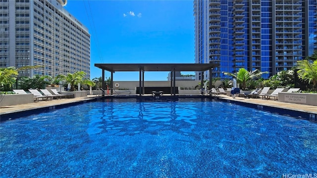 view of pool with a patio area