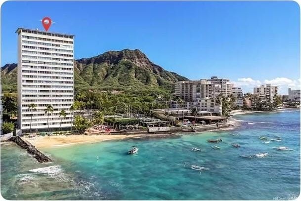 water view with a beach view