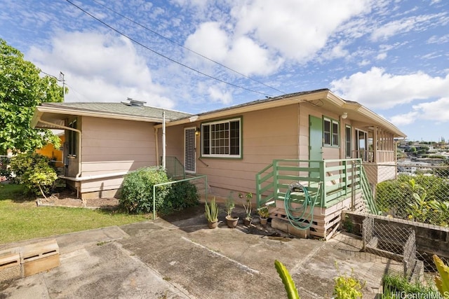 exterior space with fence