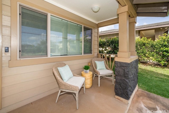 view of patio / terrace featuring a porch