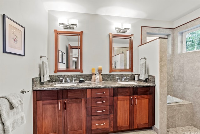 314 Lapa Pl, Kailua, HI 96734 - full bathroom with double vanity and a walk in shower
