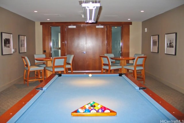 playroom with pool table