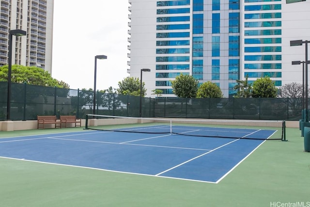 view of tennis court