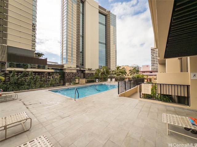 view of pool with a patio