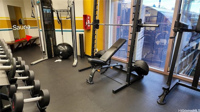 view of exercise room