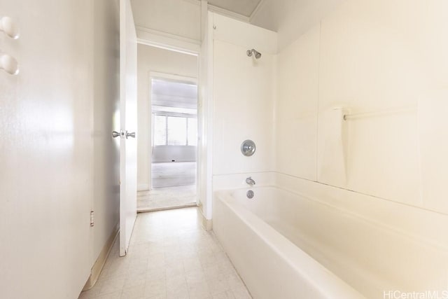 bathroom featuring bathing tub / shower combination