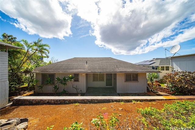 rear view of house featuring a patio area