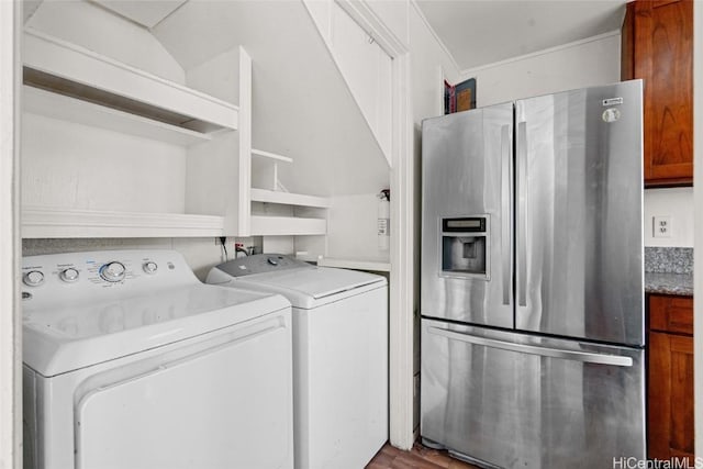 laundry room featuring washer and dryer