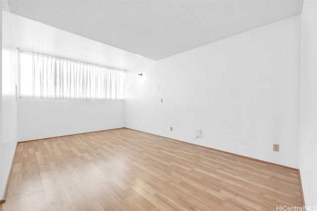 spare room featuring light wood-type flooring