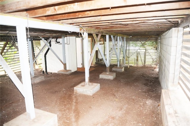 view of basement