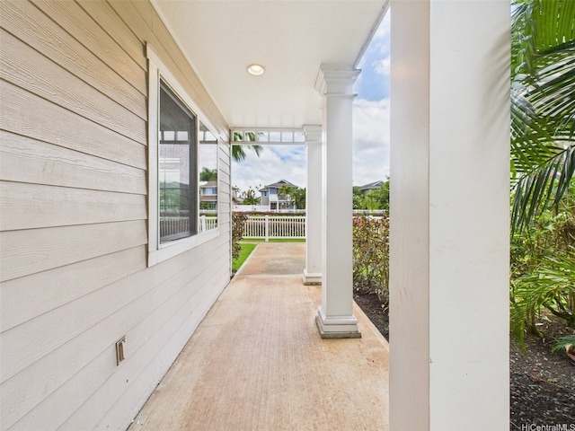 view of patio / terrace with fence