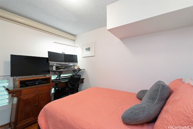 bedroom with a textured ceiling