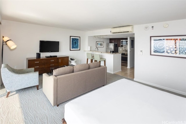 1777 Ala Moana Blvd Unit 2206, Honolulu, HI 96815 - living room with sink and an AC wall unit