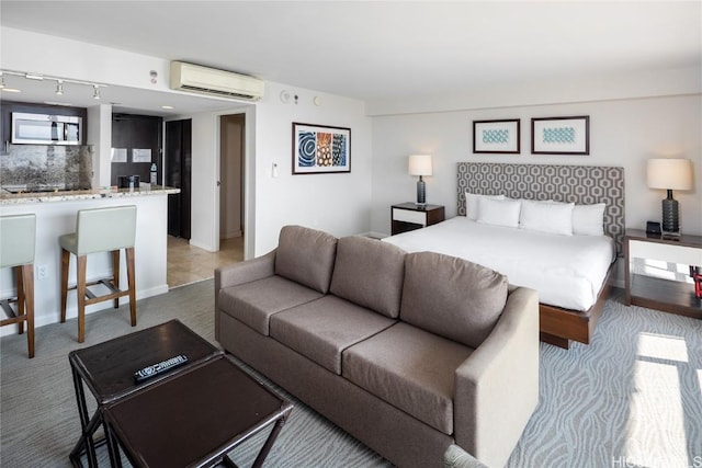 1777 Ala Moana Blvd Unit 2206, Honolulu, HI 96815 - bedroom with light carpet and a wall mounted air conditioner