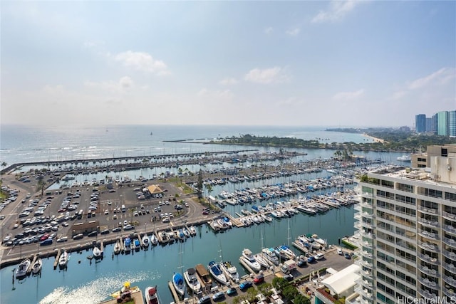 1777 Ala Moana Blvd Unit 2206, Honolulu, HI 96815 - birds eye view of property with a water view