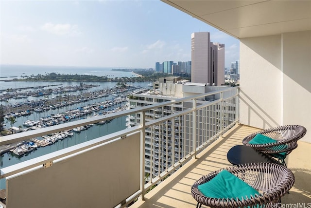 1777 Ala Moana Blvd Unit 2206, Honolulu, HI 96815 - balcony featuring a water view