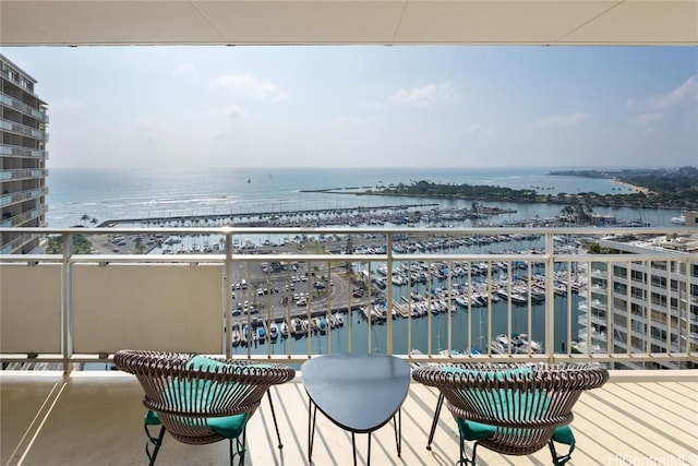 1777 Ala Moana Blvd Unit 2206, Honolulu, HI 96815 - balcony featuring a water view