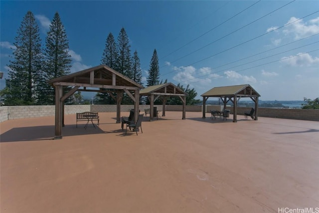 view of property's community featuring a gazebo