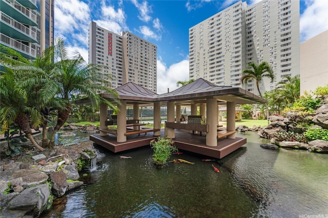 1212 Nuuanu Ave Unit 1412, Honolulu, HI 96817 - view of dock featuring a gazebo