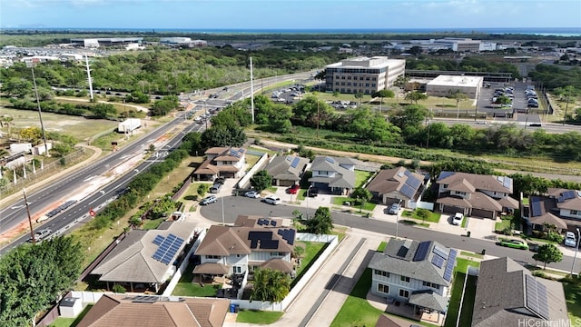 aerial view with a residential view