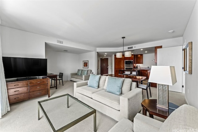 view of carpeted living room