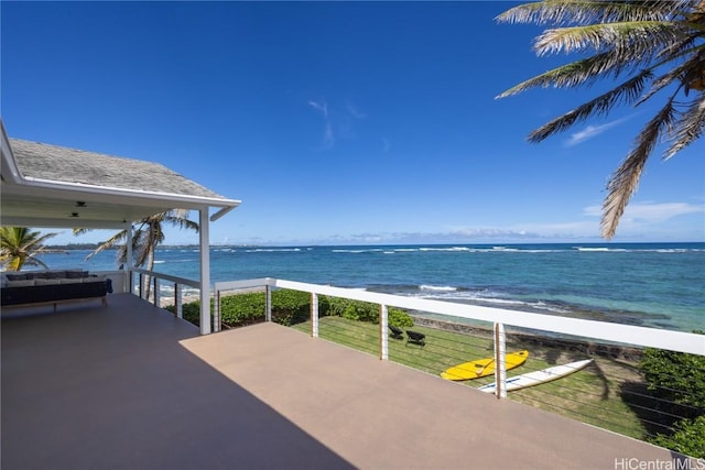 water view featuring a beach view