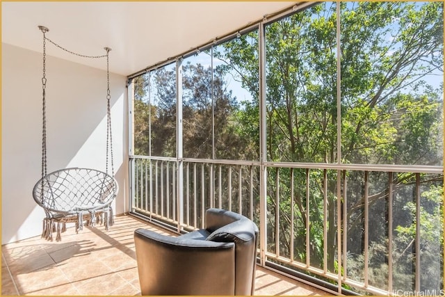 view of sunroom