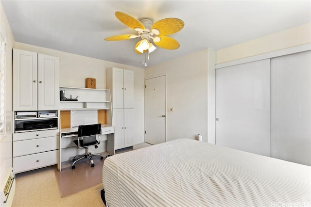 bedroom with ceiling fan