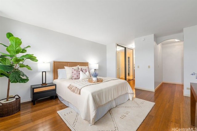 bedroom featuring hardwood / wood-style flooring