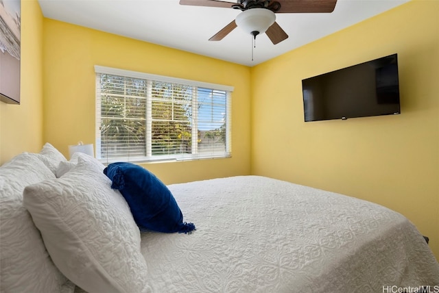 bedroom with ceiling fan