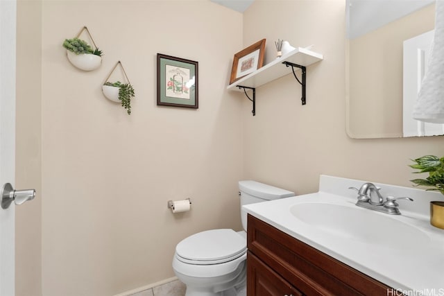 half bath with toilet and vanity