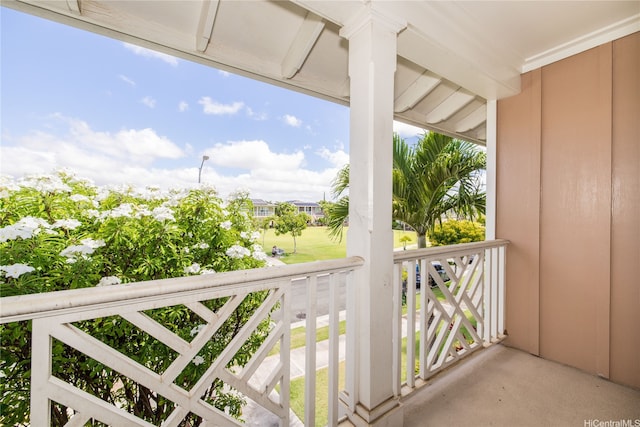 view of balcony
