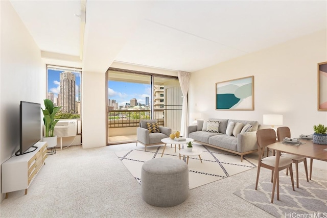 view of carpeted living room