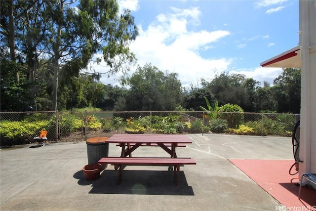 view of community featuring a patio