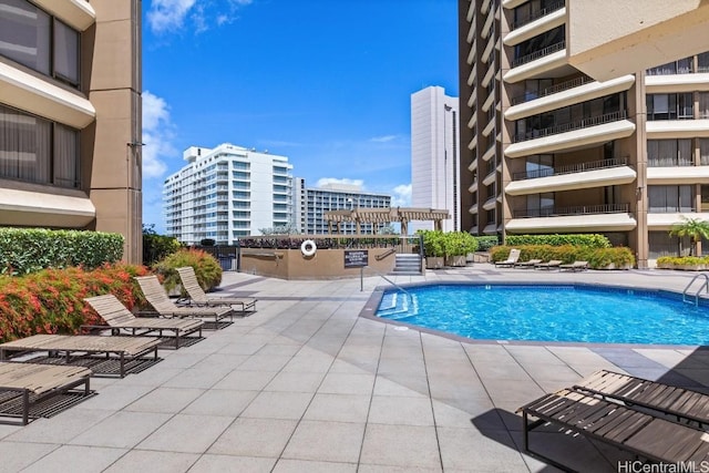 view of pool with a patio area