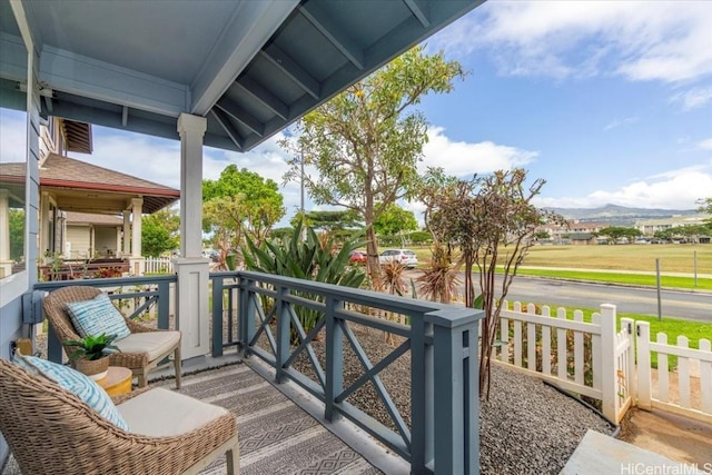 balcony with covered porch