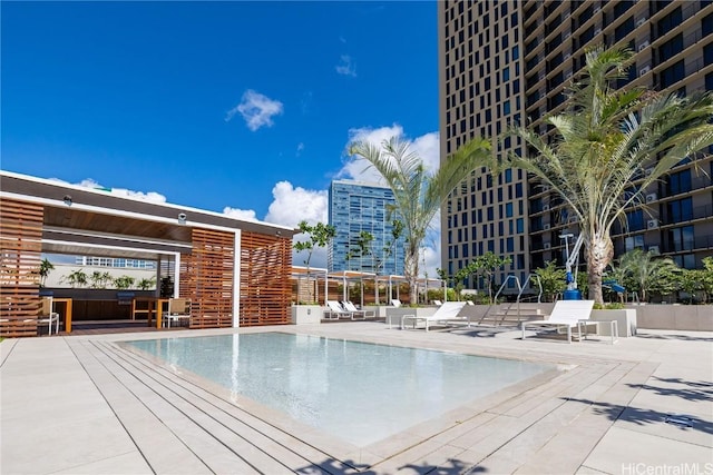 pool featuring a patio