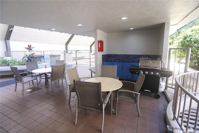 view of patio featuring grilling area