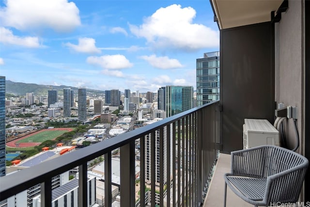 balcony featuring a view of city