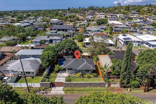 bird's eye view featuring a residential view