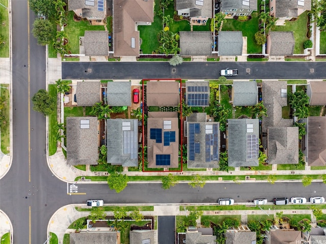 bird's eye view with a residential view