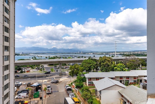 property view of water featuring a mountain view