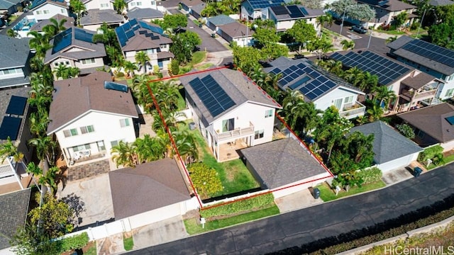 bird's eye view featuring a residential view