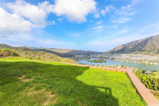 property view of mountains with a water view
