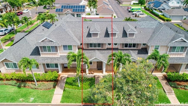 aerial view featuring a residential view