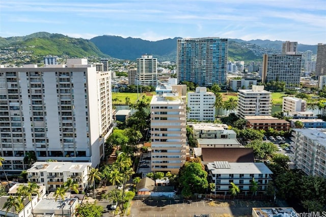 city view with a mountain view