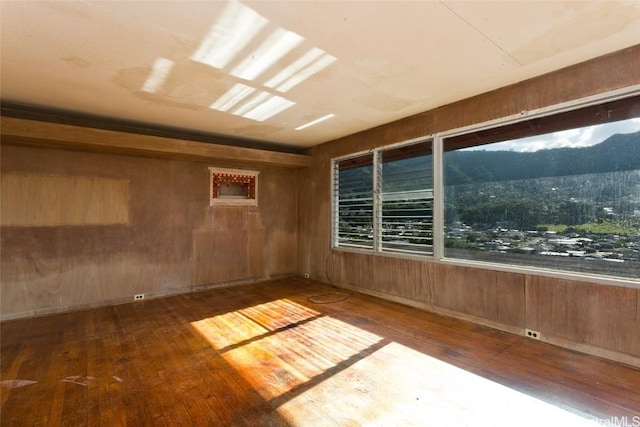 empty room featuring dark wood-style floors