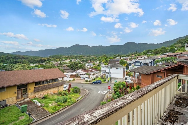 mountain view featuring a residential view