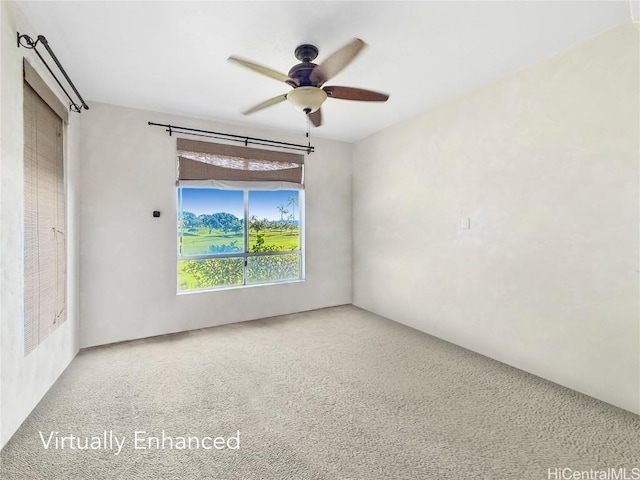 empty room featuring a ceiling fan